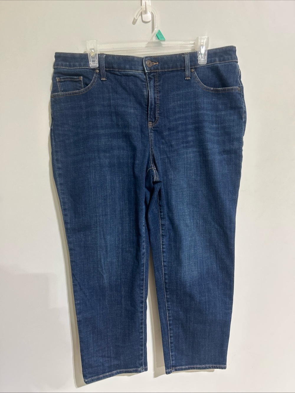 Chicos So Slimming Girlfriend Straight Leg Jeans Size 2.5R 14 Regular BLUE DENIM